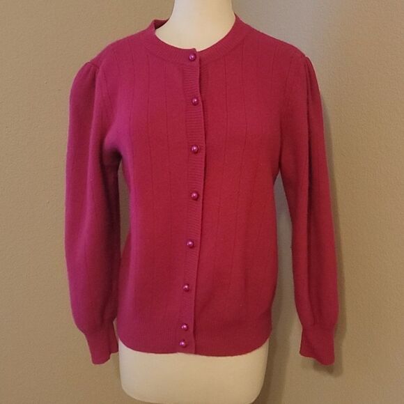 Vintage Adele Joyce lambwood /angora cardigan size large. - Picture 1 of 9